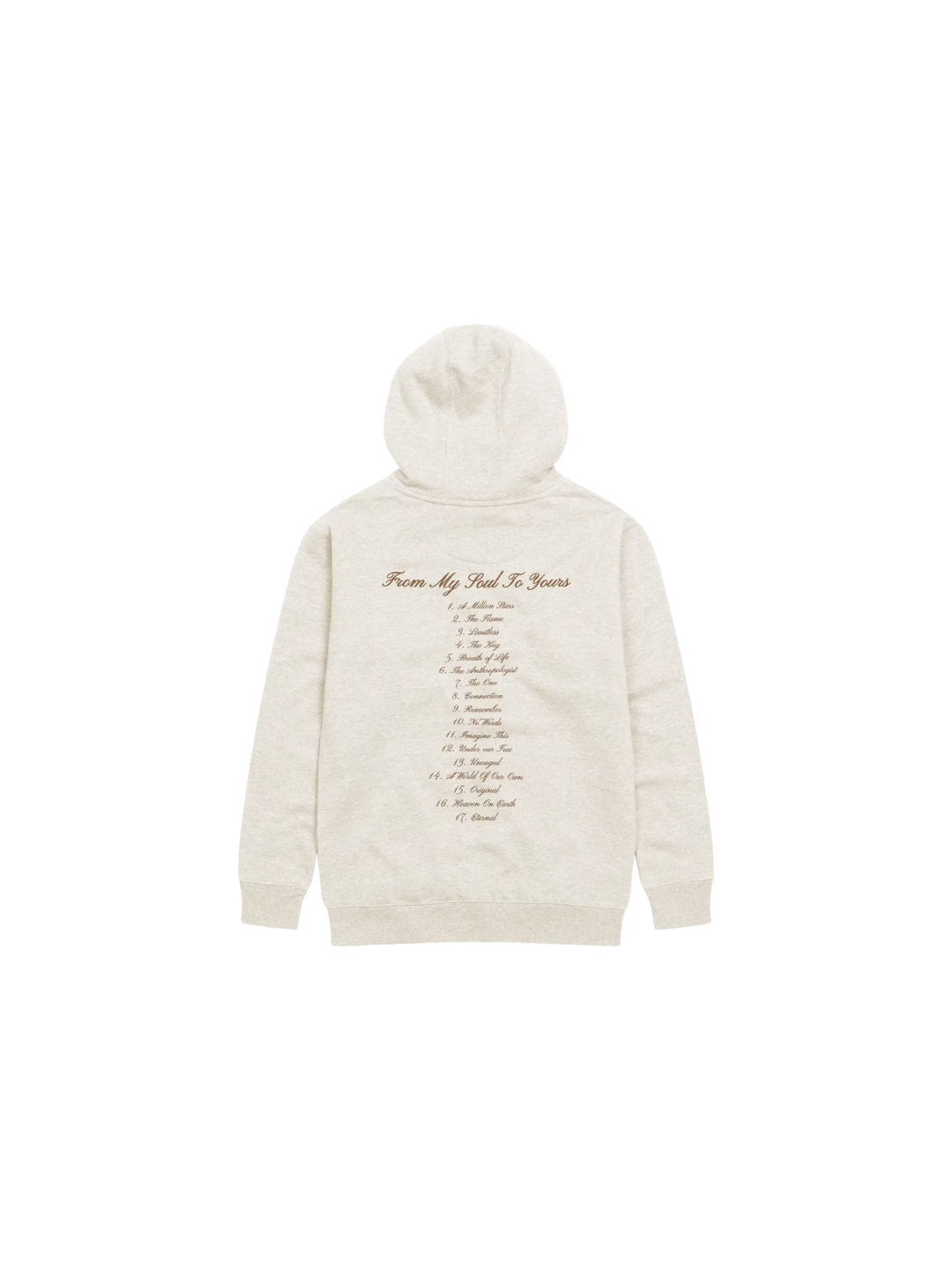 "From my soul to yours" Tan Hoodie